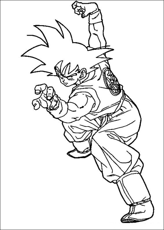 Plansa de colorat cu Dragon Ball Z 27 20